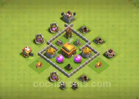 Savunma için En İyi TH3 Hibrit Üssü - Clash of Clans 2024 #7010