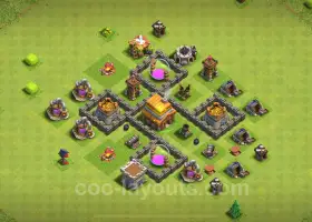 قاعدة الزراعة Max TH4: التصميم الهجين ورابط النسخ - CoC 2024 #7021