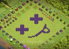 最有趣的 TH7 巨魔基地链接 2024 - 市政厅 7 副本 #7049