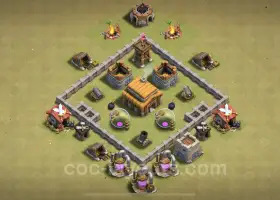 Best TH3 War Base - Top Town Hall Level 3 CWL Layout #17971