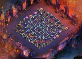 Best TH13 War Base Layout 3kwu4 #57153