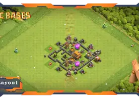 Top TH4 Farming Base with Hybrid Layout #57351