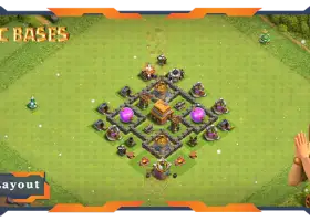 Top Town Hall 4 Farming & Hybrid Layouts #57358