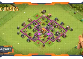 Top TH6 Farming Base Layout with Link #57393