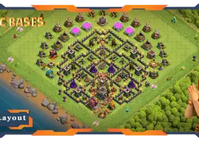Top TH9 Anti-3 Star Base Layouts with Link #57432