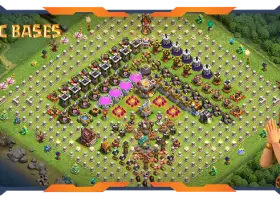 Top Troll TH11 Base with Funny Layout #57450