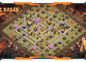Top TH11 Base with Anti 3-Star & War CWL #57452