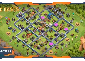 Top TH12 Farming Base Layout with Link #57465