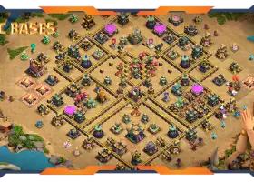 Top TH14 Farming Base with Anti 3-Star Layout #57489