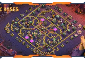 Top TH14 War Base with Anti 3 Star Layout #57490