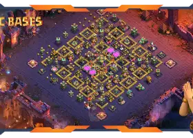 Top TH14 War Base with Anti-2 Star Design #57494