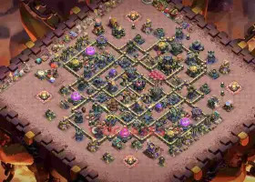 Town Hall 17 Hybrid Base -1ttb4 for Clans #57501