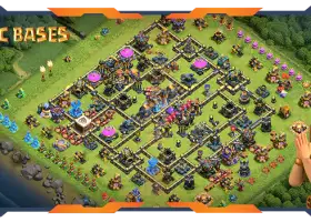 Top TH18 Farming Base with Hybrid Layout #57559