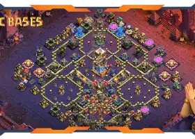 Top TH18 War Base with Anti-3 Star Design #57564