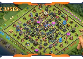 Top Hybrid TH18 Base with Anti-Air Dragon Defense #57567