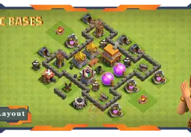 Top Max Level TH4 Farming Base Layout #57577