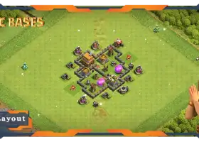 Top Farming Base TH4 with Link - Clash of Clans #57589