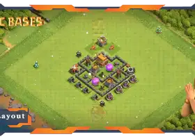 Top TH4 Anti Trophy Hybrid Defense Base #57596