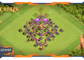 Top Trophy TH6 Defense Base with Link #57643