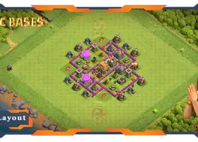 Top TH6 Farming Base with Anti 3-Star Design #57644