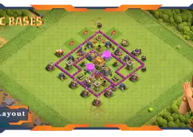 Top TH6 Farming Base with Anti 2 Star Layout #57658