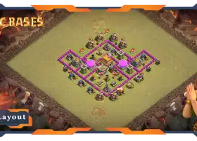 Top TH6 War Base with Anti-Air Layout #57677