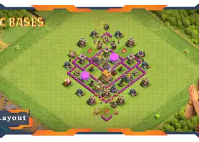Top Hybrid Base TH6 Defense Layout with Link #57681
