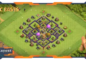 Top TH7 Farming Base with Anti 3 Star Layout #57713
