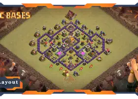 Top TH7 War Base with Anti-3 Star Layout #57716