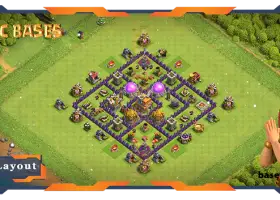Top TH7 Farming Base with Anti 2-Star Design #57723