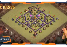 Top TH7 War Base with Link & Anti Everything #57737